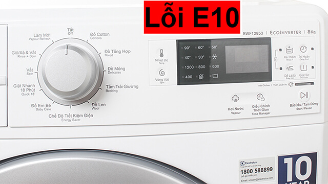 mã lỗi của máy giặt electrolux